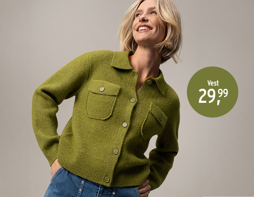 Groen vest voor dames