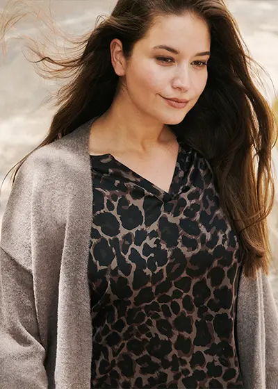 Bluse mit Leoprint