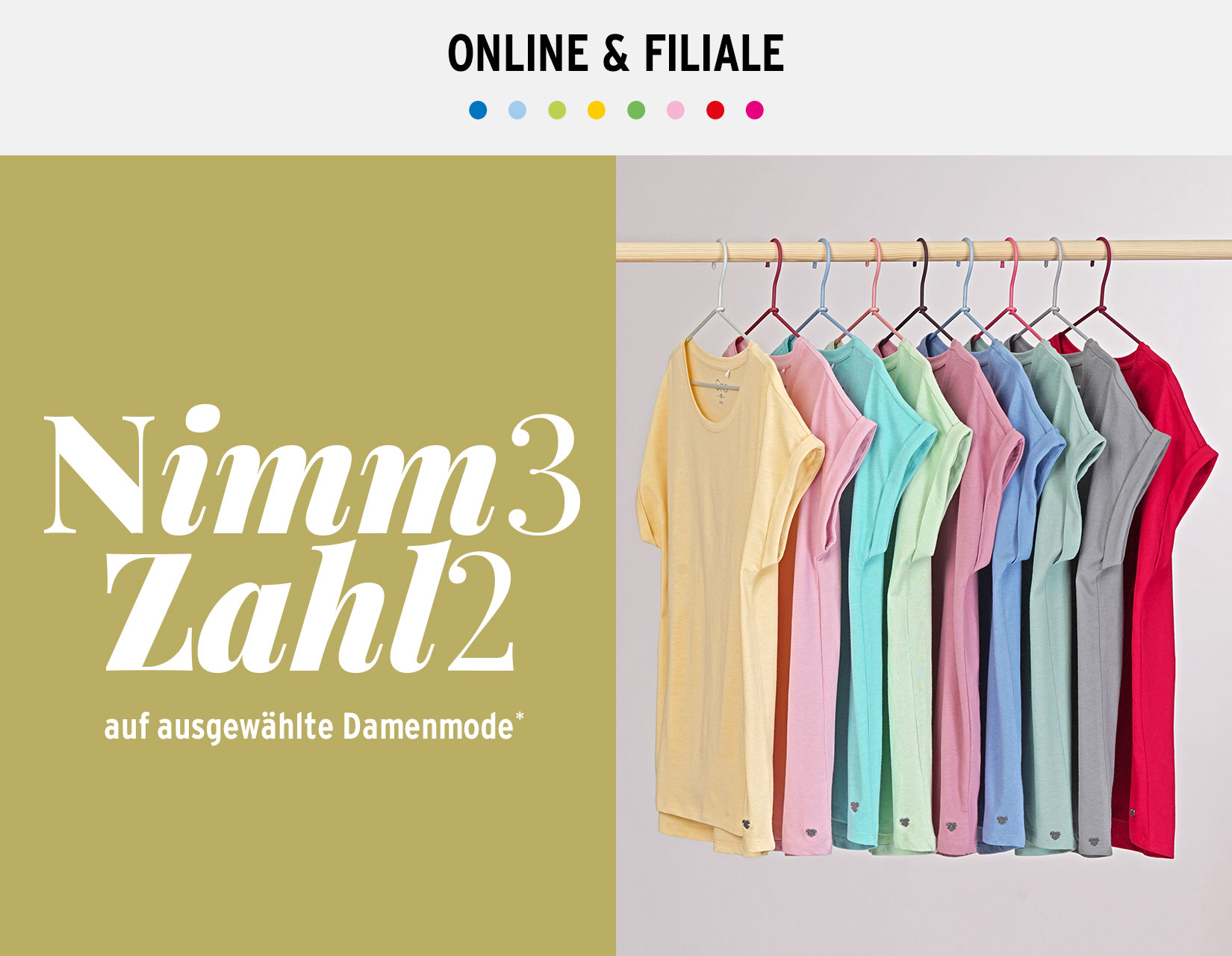 Nimm 3, zahl 2 auf ausgewählte Damenmode | Ernsting's family
