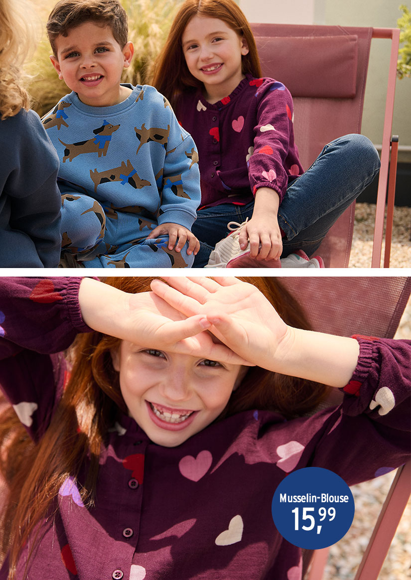 Mousseline blouse voor meisjes