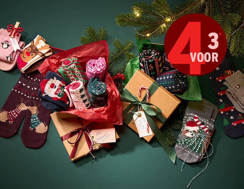 4 voor 3 op sokken