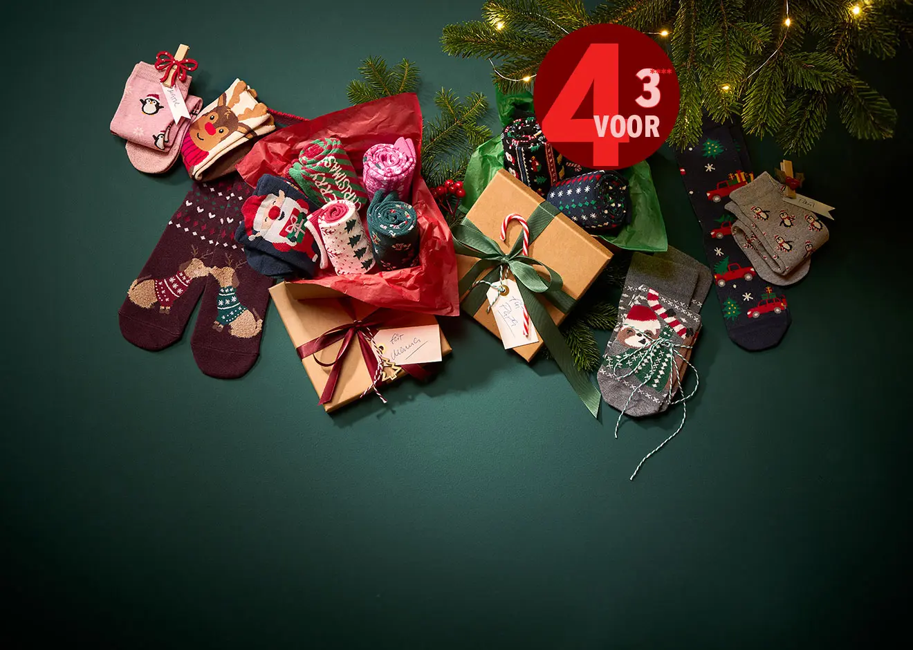 4 voor 3 sokken