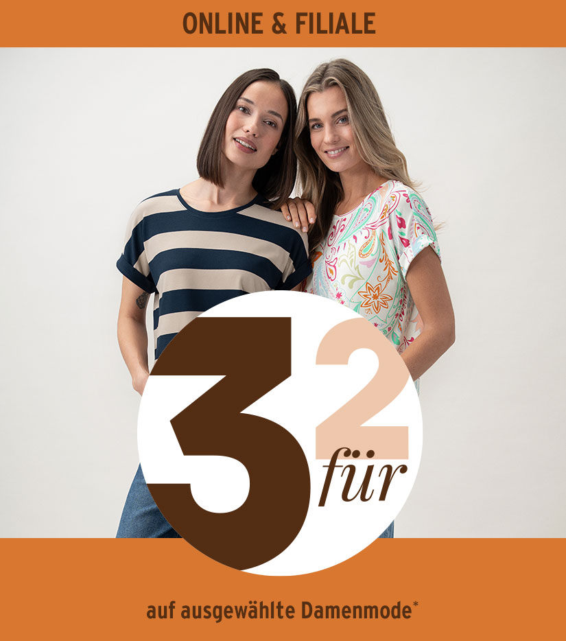 3 für 2 Damenaktion