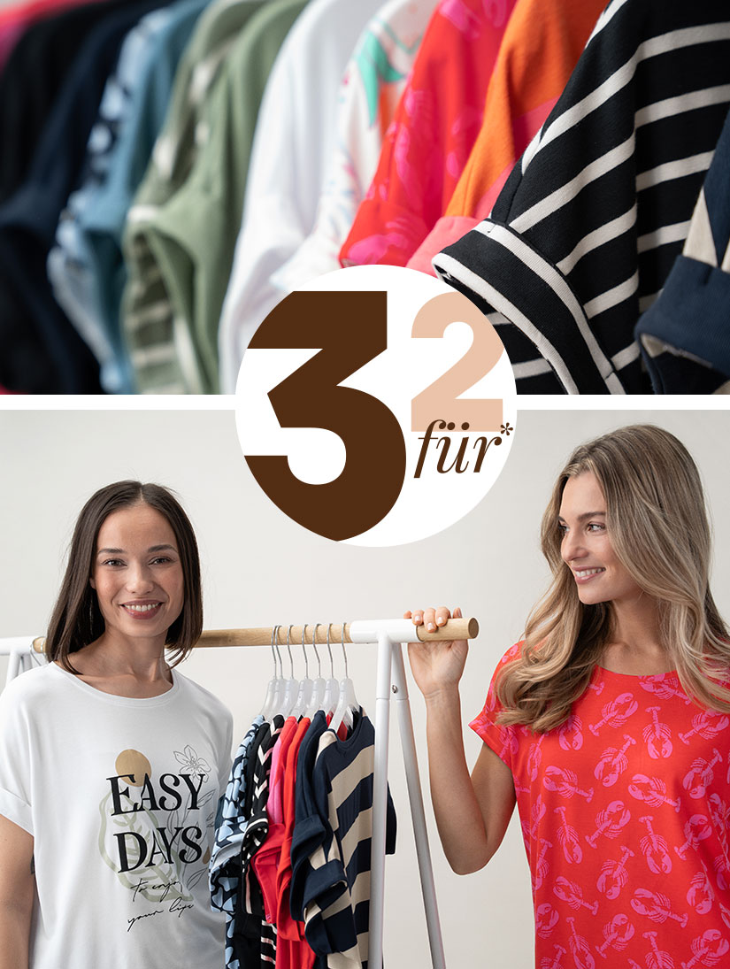 3 für 2 Aktion auf Damenmode