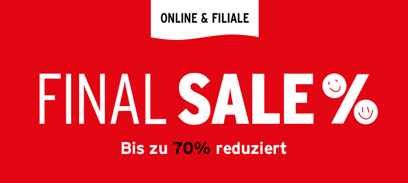 Bis zu 70% reduziert