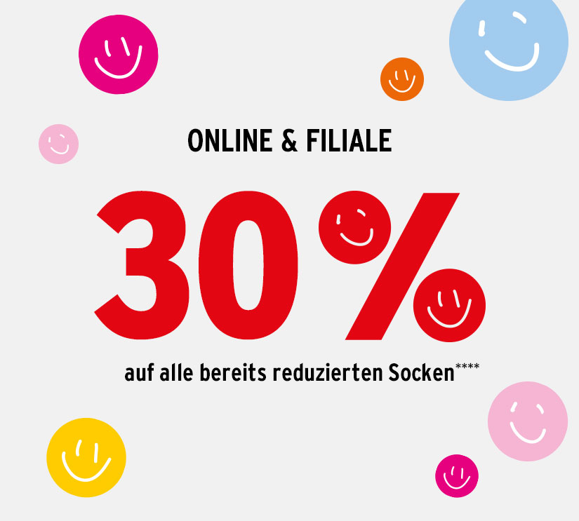 30% auf bereits reduzierte Socken