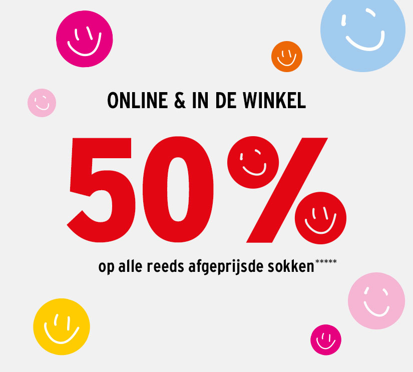 30% korting op al afgeprijsde sokken