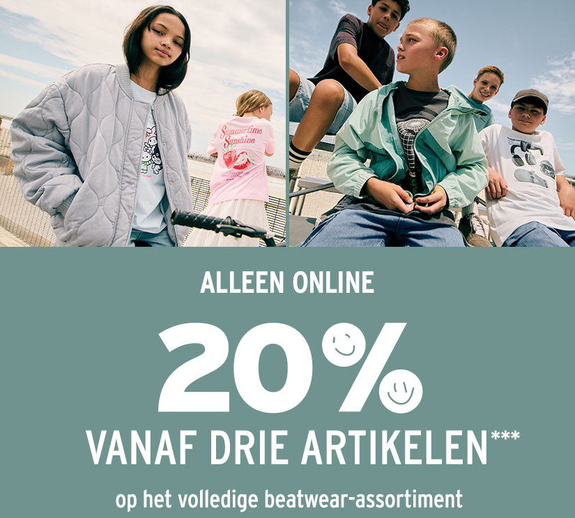 20% vanaf 3 artikelen van Beatwear