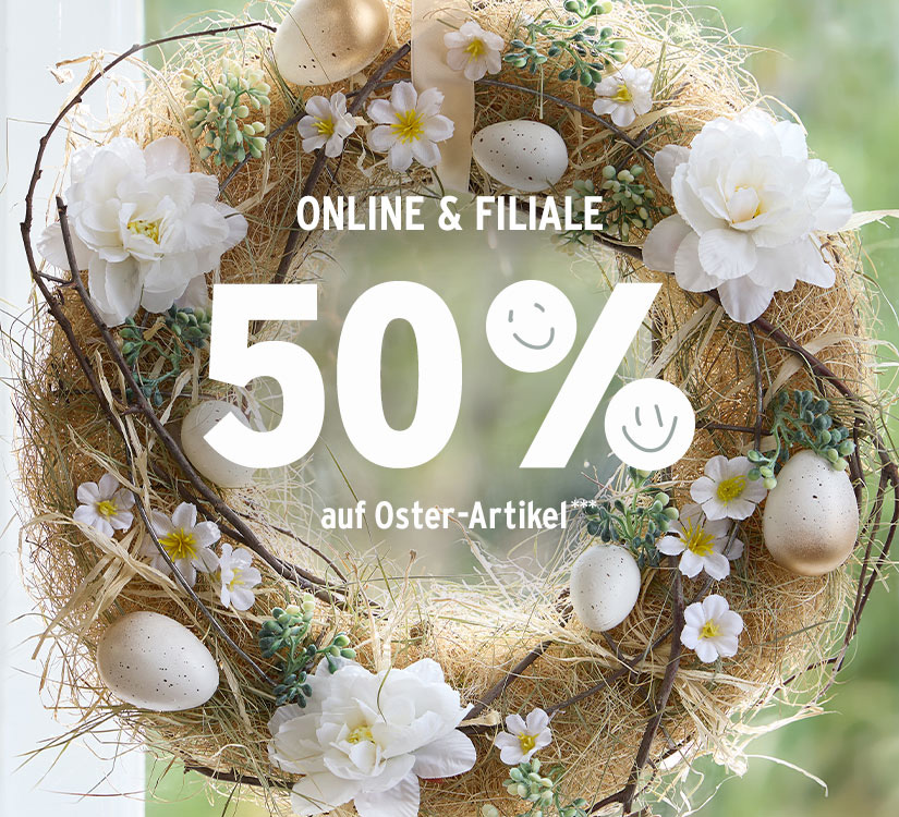50% auf Oster-Artikel