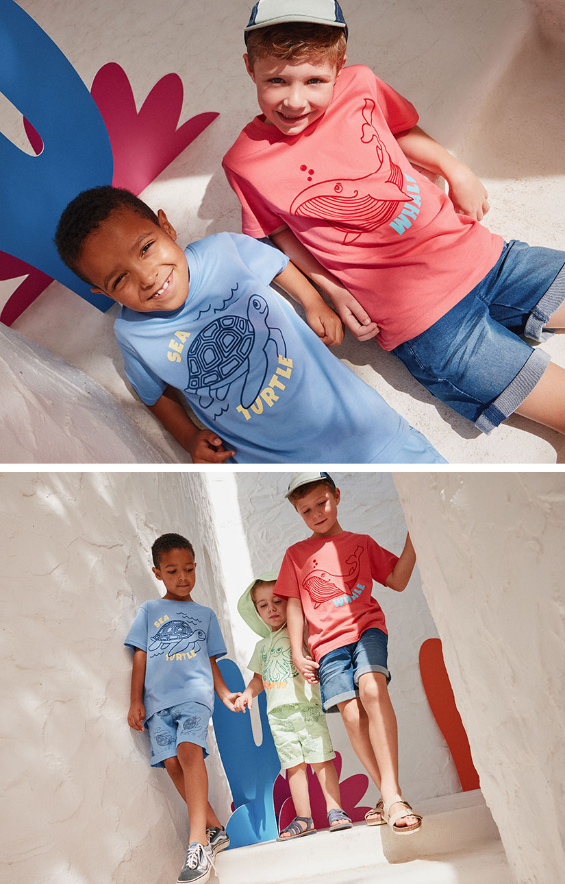 Jungen T-Shirts mit Tier-Outline