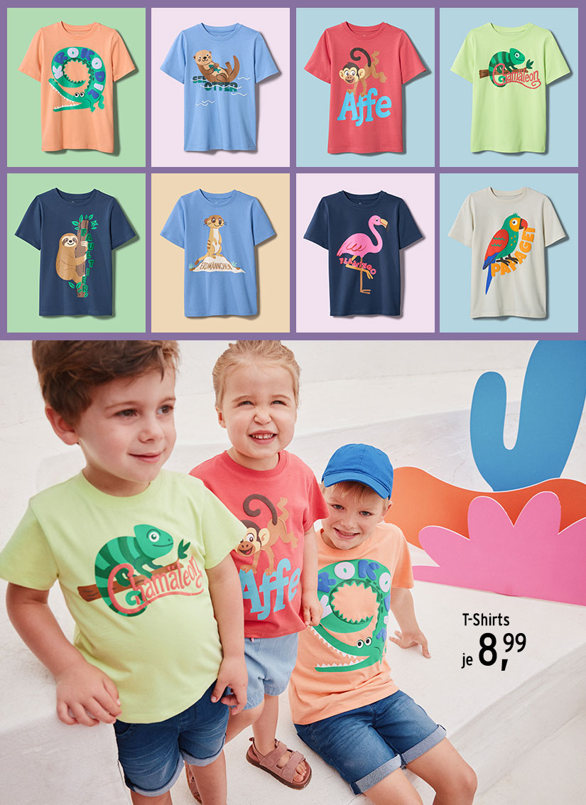 Baby T-Shirts mit Tierprints