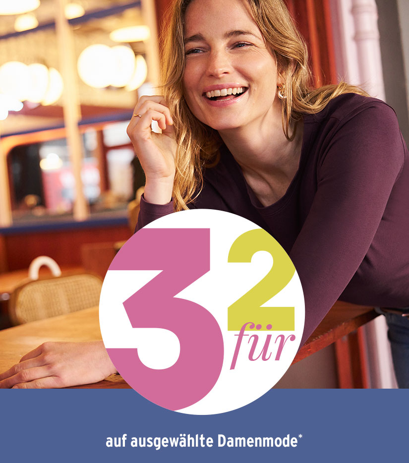 3 für 2 Aktion auf Damenmode