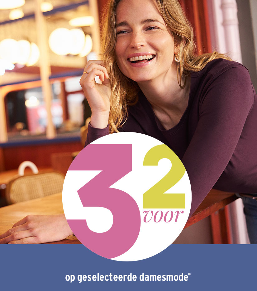 3-voor-2-actie op dameskleding