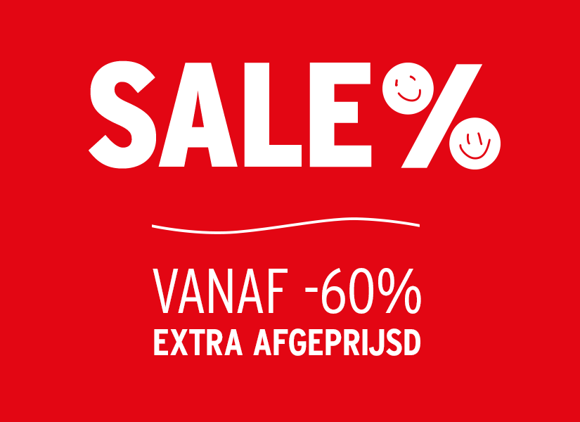 Minimaal 60% afgeprijsd