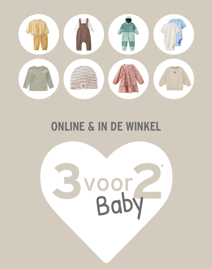 3 voor de prijs van 2 op babyartikelen