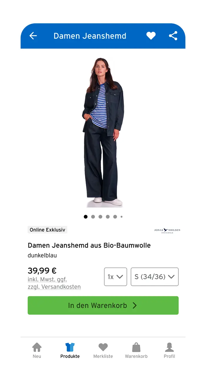 App-Screenshot: Barcode scannen