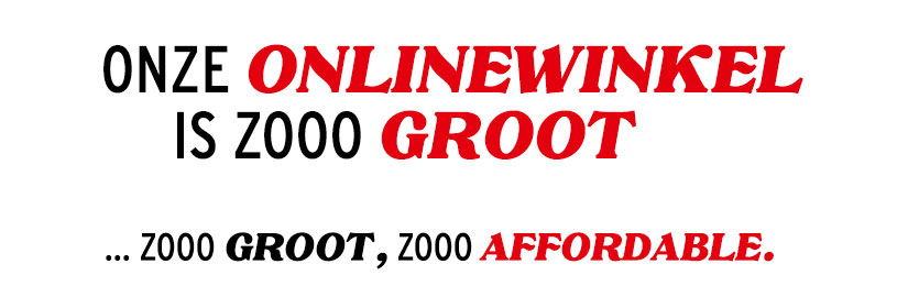 Onze online winkel is zo groot